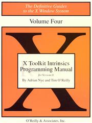 Cover: X Toolkit Intrinsics Programming Manual